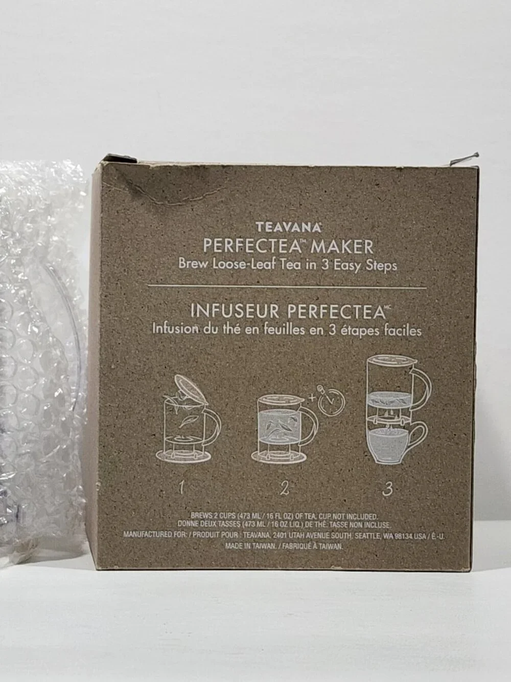 Teavana Perfect Teamaker 16fl oz Pearl White - Loose Leaf Tea Maker: NIB